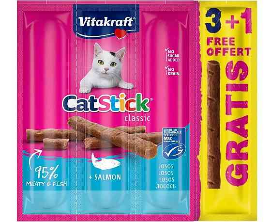 Мясные палочки для кошек Витакрафт Vitakraft лакомство с лососем 4 шт x 12 г Винница