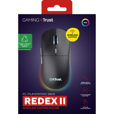 Мышка Trust GXT 926 Redex II Wireless/USB-A/USB-C Black (25126) Винница - изображение 3
