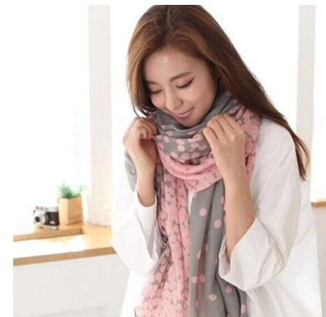 Женский шарф в горошек - размер около 160*60см Киев - изображение 1