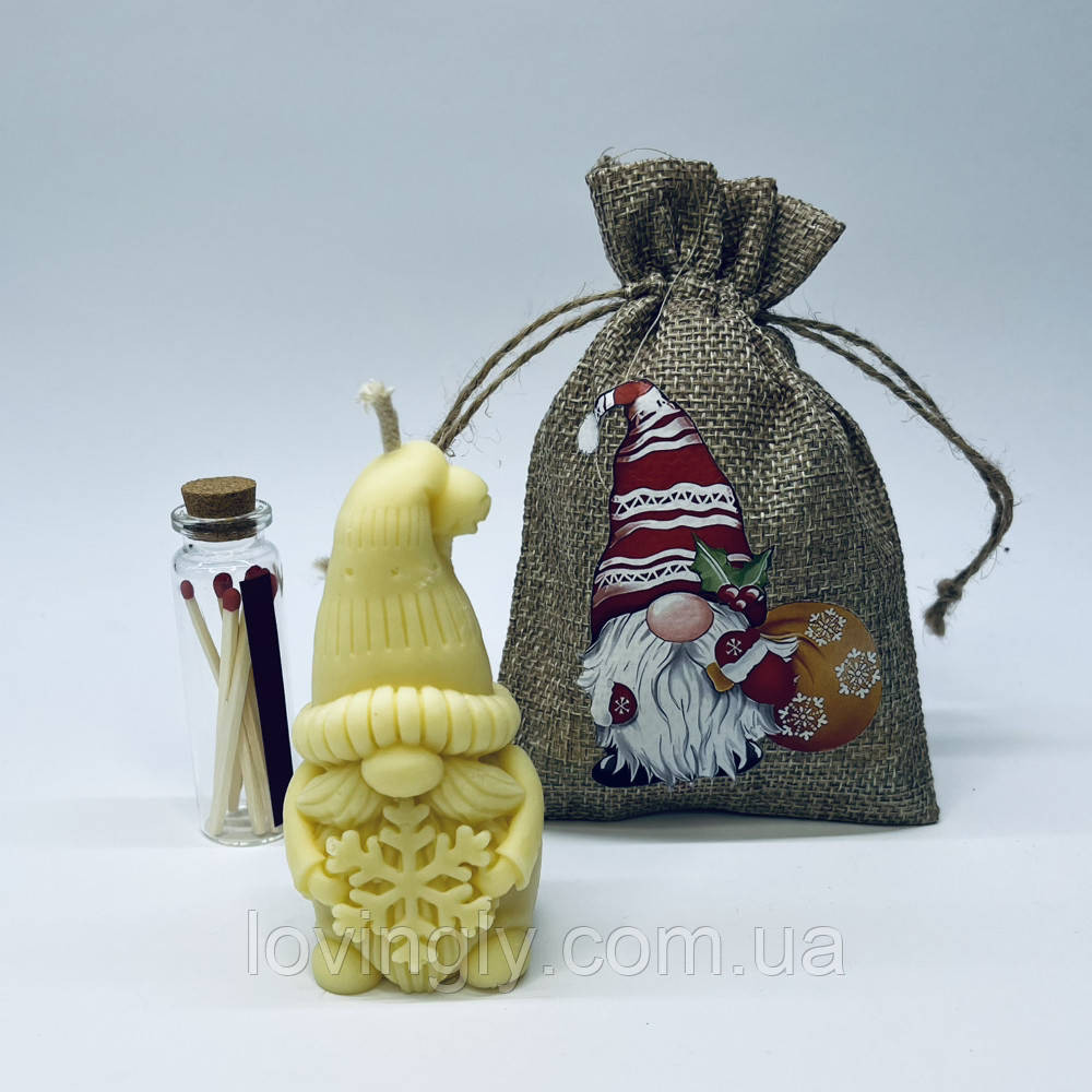 Маленький подарок - приветствие с праздником, новогодняя свеча ручной работы. Ирпень - изображение 3