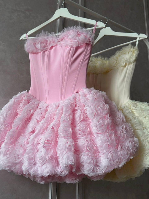 Женское стильное элегантное романтическое корсетное платье костюмное+фатин розы Розовый, 42/44 Одесса - изображение 1