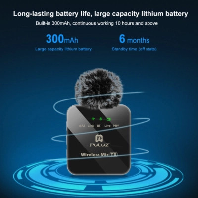 Микрофон Puluz для телефону приймач Type-C і два мікрофони Black (PU648B) Винница - изображение 6