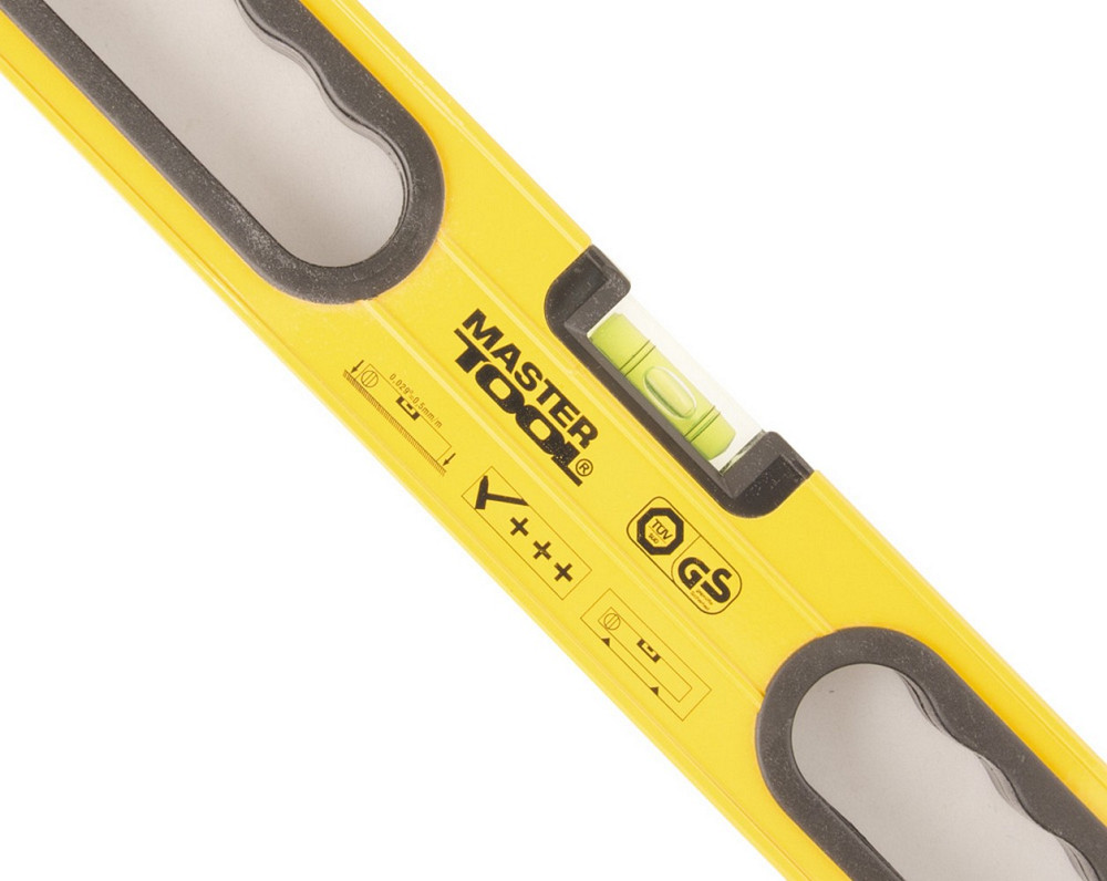 MASTERTOOL Рівень будівельний з ручками MASTERTOOL ПРОФІ 60 см 3 капсули 0,5 мм/м 0,03° фрезеро Коломия - фото 2
