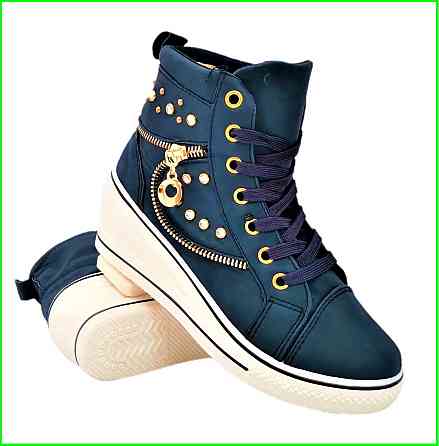 Жіночі Снікери Кросівки на Танкетці Сині Сліпони Мокасини на Платформі (розміри: 39,40) Дніпро