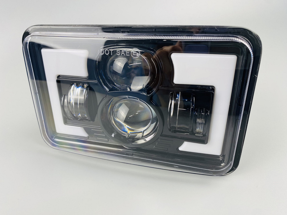 Фара LED прямокутна 95W ближній + дальній + повороти + габарит Мукачево - фото 8