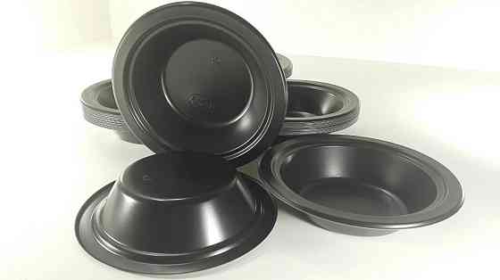 Миска одноразова пластикова 350 ml Чорна (50 шт) Харків