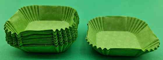 Тартолетка для кексів"Квадратна зелена"(58,5*58,5*21,5) (100шт)/К-58,5/ (1 уп.) Харків