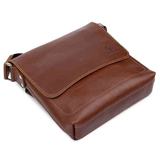 Кожаная мужская сумка через плечо GRANDE PELLE 11567 Коричневый Киев