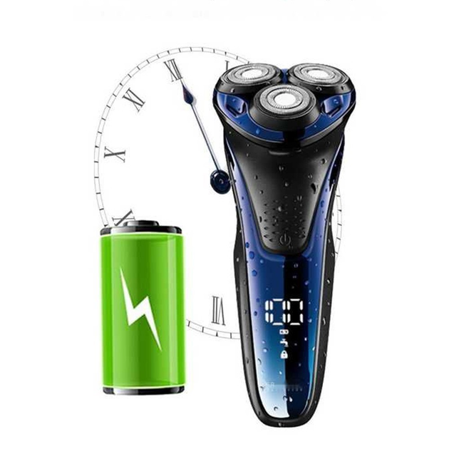 Электробритва аккумуляторная VGR V-306 LCD IPX7 роторная с триммером Винница - изображение 8