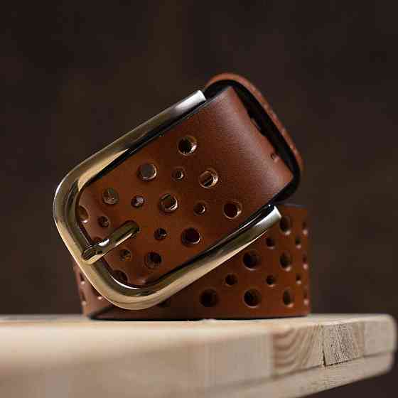 Ремінь чоловічий Grande Pelle 11052 під джинси Коричневий Київ