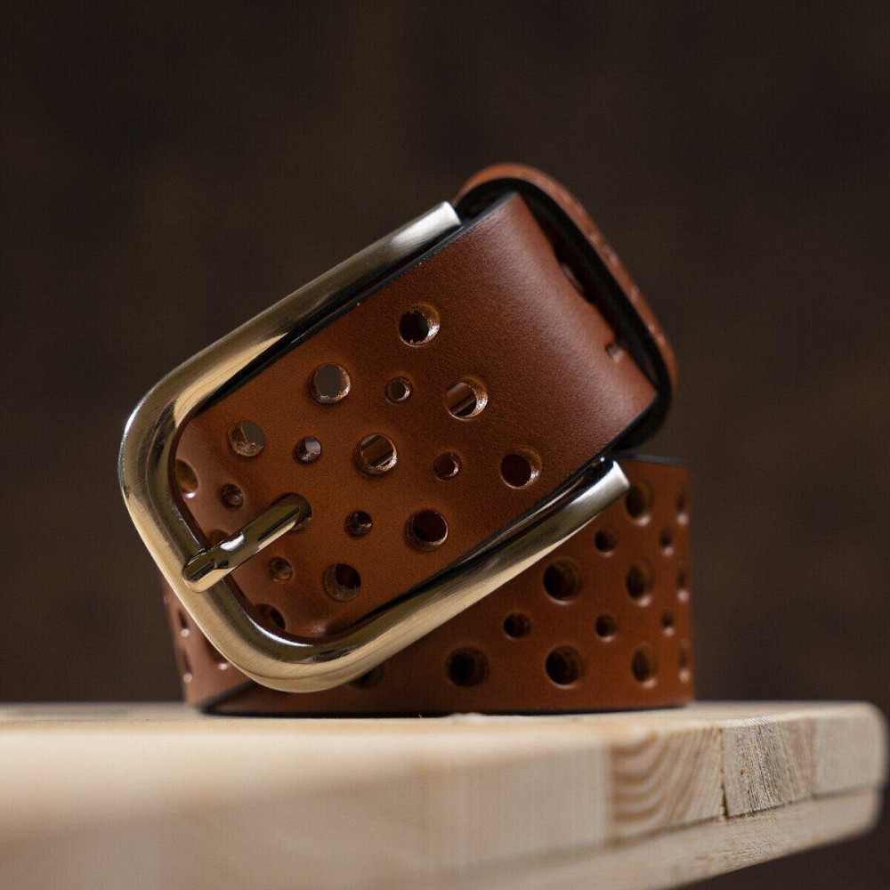 Ремінь чоловічий Grande Pelle 11052 під джинси Коричневий Київ - фото 6