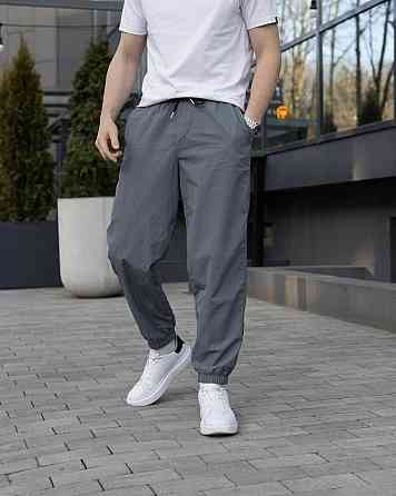 Чоловічі джогери темно-сірі плащівка спорт Pobedov Ground Київ