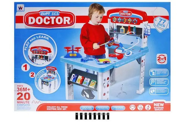 Лікарський набір зі столиком в коробці W046 р.70*50*9,5см., шт Київ - фото 1