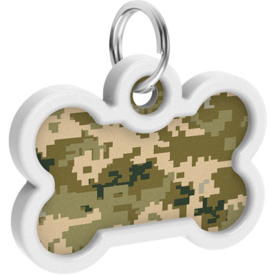 Адресник для животных WAUDOG Smart ID с QR паспортом "Милитари" кость 40х28 мм (231-4026) Винница - изображение 4