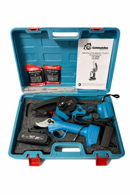 Набор пыли и секатора на аккумуляторе Commando 36 В 4 А. г,Секатор с пилой в кейсе 4500 об мин Львов - изображение 8