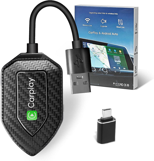 CarPlay бездротовий адаптер Android Auto, Карплей для перетворення дротого на бездротовий для авто з 2017 року Київ - фото 1