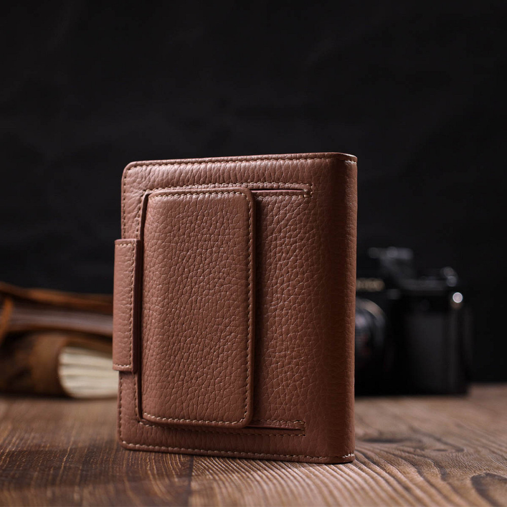 Красивый женский кошелек нежного цвета из натуральной кожи Tony Bellucci 22020 Бежевый Киев - изображение 9