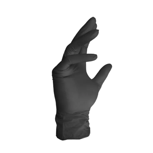 Рукавички 3809 нітрилові неопудрені одноразові р.8(M) чорний ДКГ Житомир - изображение 1