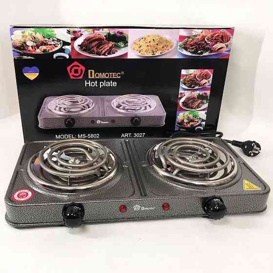 Качественная настольная электроплита Domotec MS-5802 1000 Вт, Дисковая плита для дома OW-18 Львов