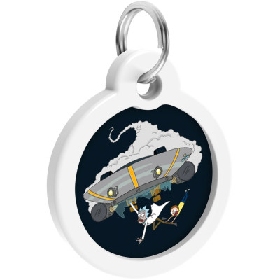 Адресник для тварин WAUDOG Smart ID з QR паспортом "Рік і Морті 1", коло 30 мм (230-0280) Вінниця - фото 3