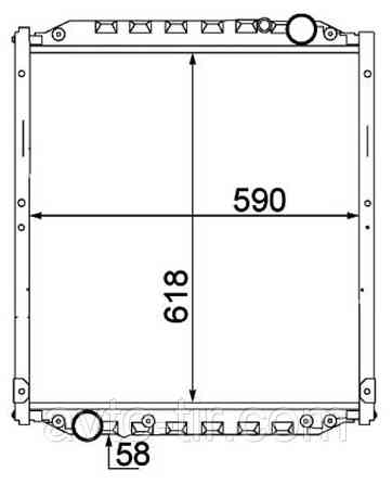Радиатор двигателя MAN L2000 с рамой 85061016010 81061016324 81061016397 81061016446 81061016447 85061016004 Луцк