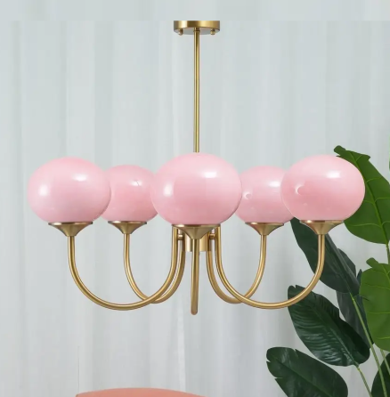 Светодиодная люстра Облачко 5018 (Золотая) на 5 плафонов Киев