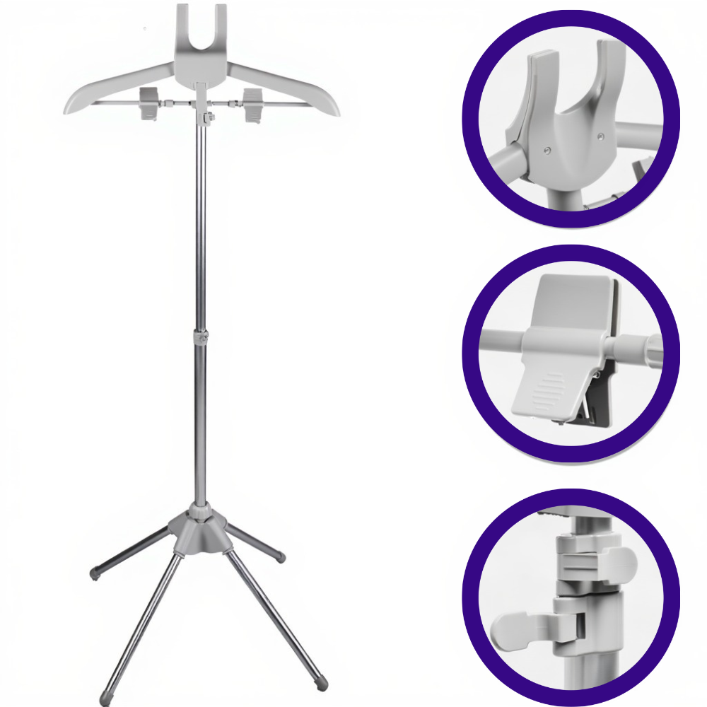 Стойка вешалка для отпаривателя одежды,телескопическая для глажки вещей паром,выдвижная 85-160 см,серая Каменец-Подольский - изображение 1