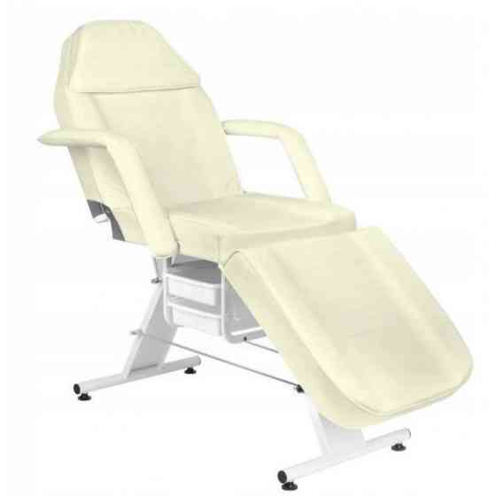 Косметологічне крісло-кушетка 202 стаціонарна механічна з лотками для аксесуарів Київ