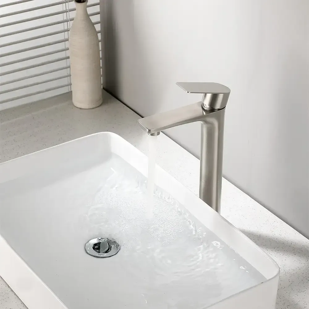 Змішувач для умивальника WEZER ROK11-05 високий,сатин Київ - фото 5