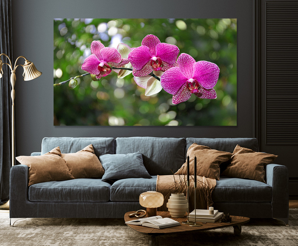 Картина холст у вітальню / спальню Рожева Орхідея     MLP_93  ( 60х30см ) 90х180см Київ - фото 3