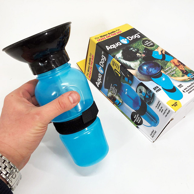 Поилка для собак дорожная переносная Aqua Dog 537 мл портативная бутылка для крупных и мелких собак FS-97 JM-40 Львов - изображение 2