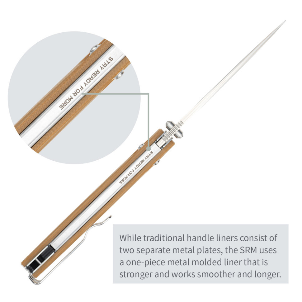 Ніж складаний SRM Terrier 258L-GW2, коричневий Киев - изображение 13