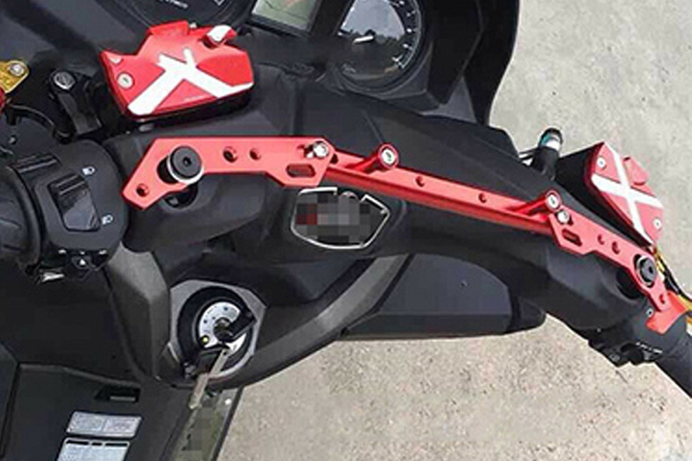 Перемичка керма регульована по довжині з отворами під мото аксесуари 315 - 380 мм, ЧЕРВОНИЙ тип 2 Киев - изображение 3