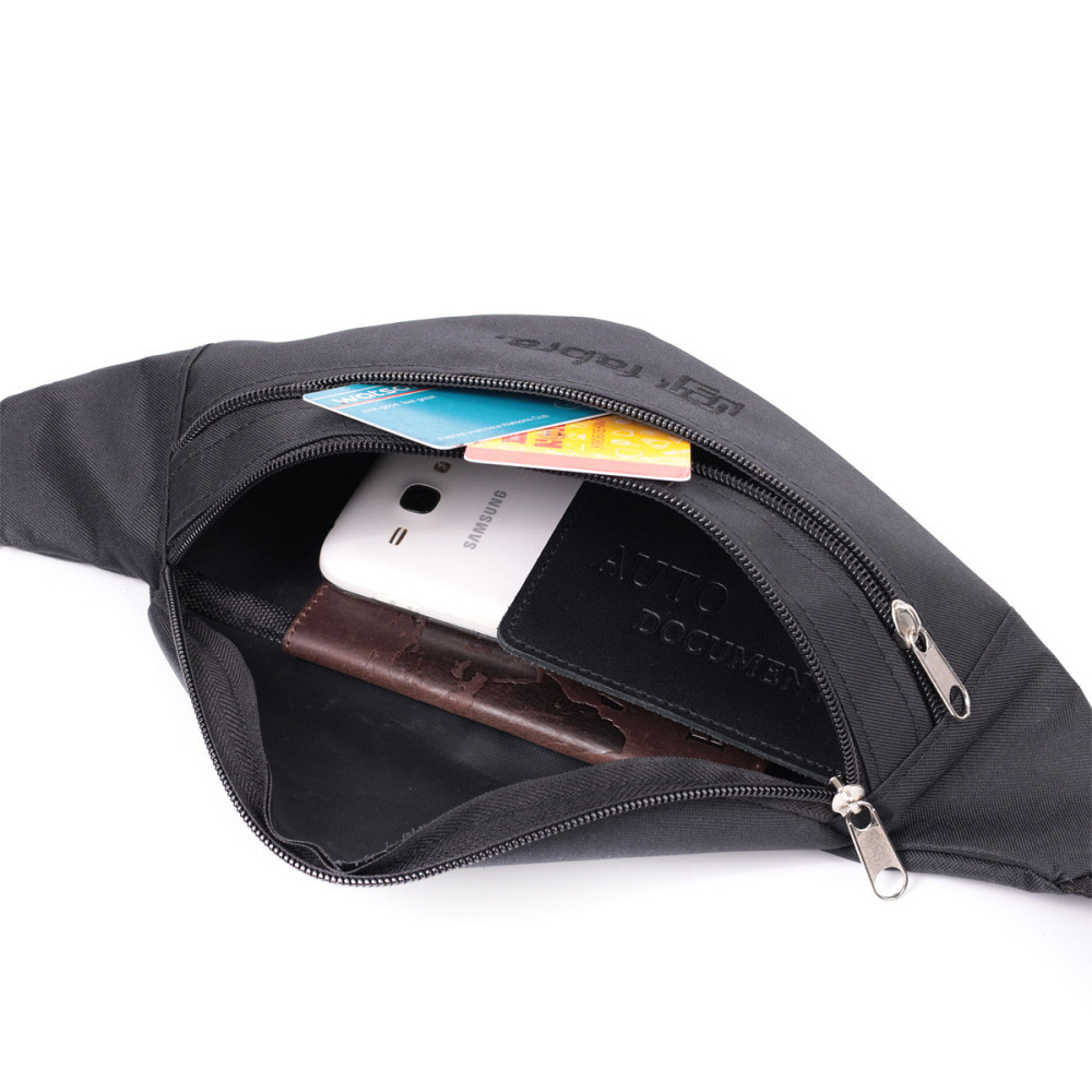 Универсальная сумка на пояс из качественного полиэстера Черный (FABRA) Киев - изображение 3