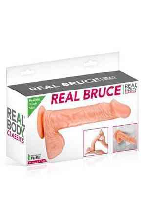 Фалоімітатор Real Body — Real Bruce Flesh, TPE, діаметр 4,2 см Sex Aura Київ