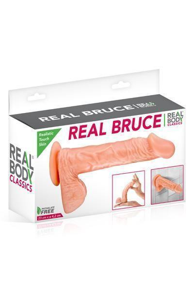 Фалоімітатор Real Body — Real Bruce Flesh, TPE, діаметр 4,2 см Sex Aura Київ - фото 4
