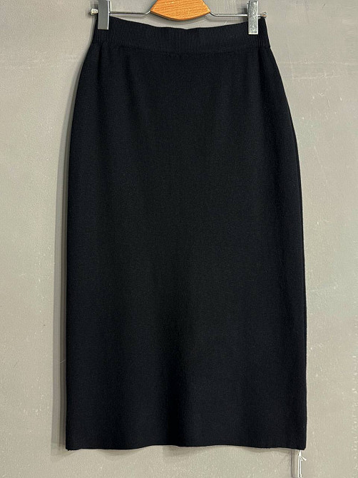 Спідниця жіноча Accorddream 8631 вʼязана міді з розрізом, чорний, one size Київ - фото 3