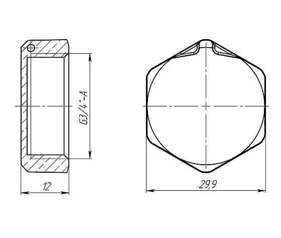 Заглушка 3/4″В латунна під пломбу LC401P OPTIMUM (000030958) Київ