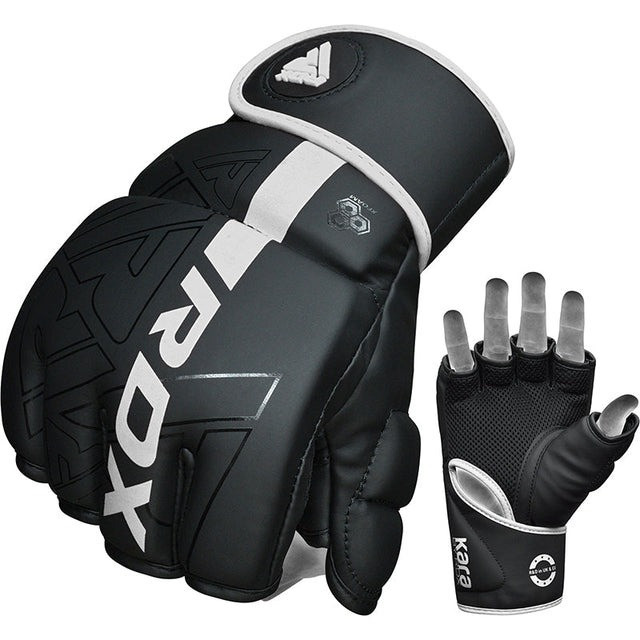 Рукавиці для ММА RDX F6 KARA Matte White XL (капа у комплекті) Каменское - изображение 4