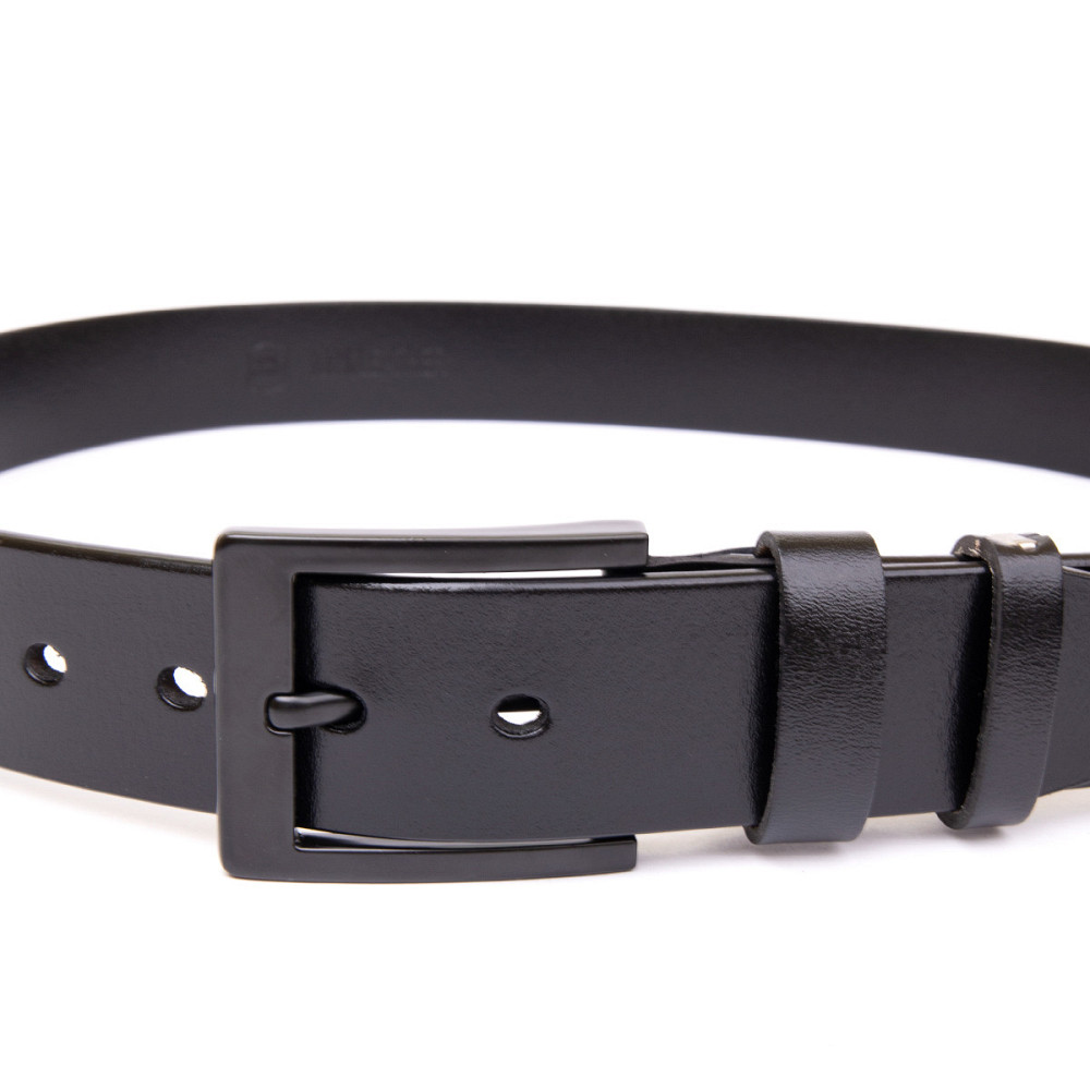 Ремінь класика чоловічий Vintage 20382 Чорний Київ - фото 2