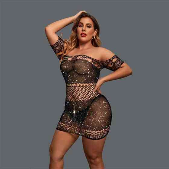 Сексуальна міні-сукня з короткими рукавами і стразами M-L-XL Вінниця