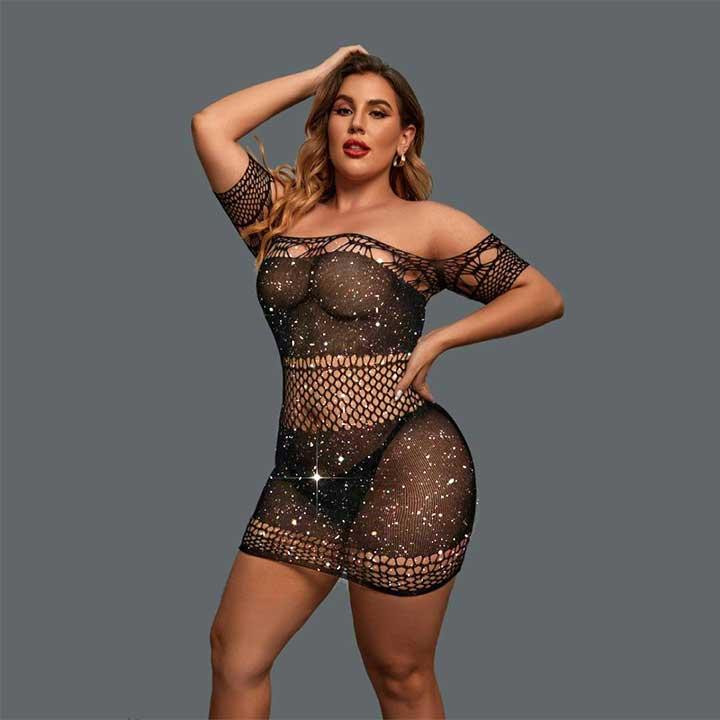 Сексуальна міні-сукня з короткими рукавами і стразами M-L-XL Вінниця - фото 2