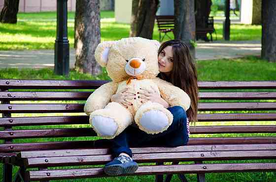 М'яка  іграшка плюшевий ведмедик, Плюшевий ведмідь Томии 100 см Бежевий Тернопіль