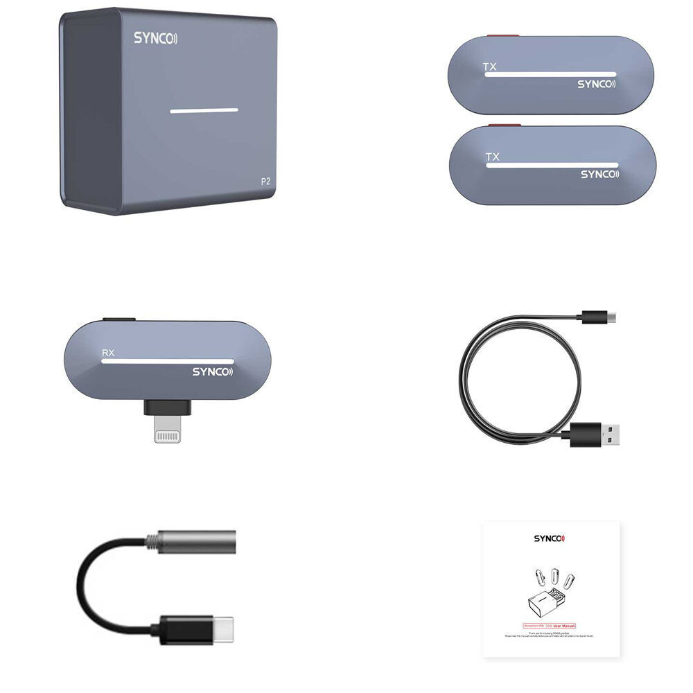 Бездротова мікрофонна система Lightning (iPhone) подвійна Synco P2SL Київ - фото 5