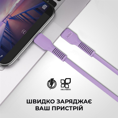Дата кабель USB-C to USB-C 1.0m AR88 3A purple Armorstandart (ARM65291) Винница - изображение 3