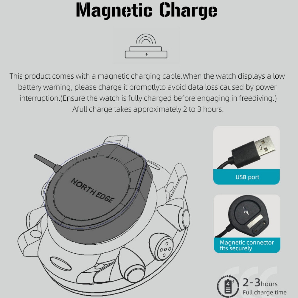 Часы мужские водостойкие North Edge Apache Model D с компасом Черный Винница - изображение 10