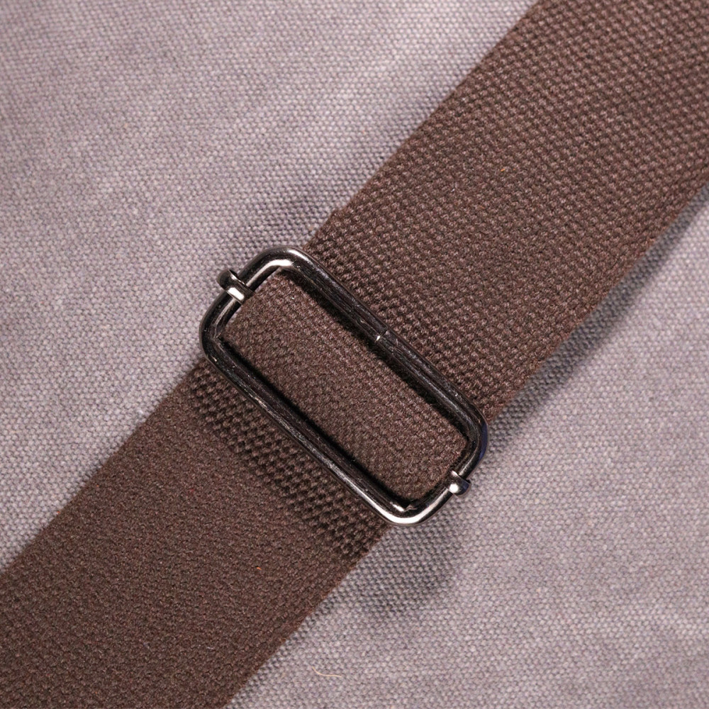 Вместительная горизонтальная мужская сумка для ноутбука из текстиля Серая (Vintage) Киев - изображение 4