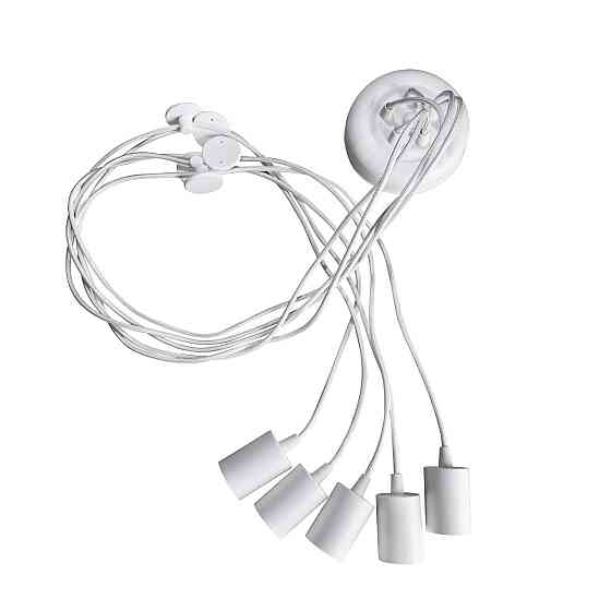 Подвесная люстра паук белая 5 ламп Е27 Spider NL 149-5W Одесса