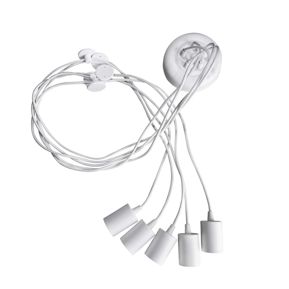 Подвесная люстра паук белая 5 ламп Е27 Spider NL 149-5W Одесса - изображение 2