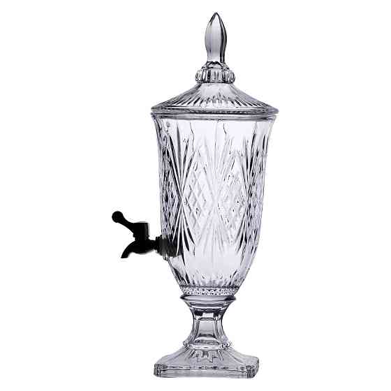 Лимонадниця з краном на ніжці скляна для напоїв 2 л 46 см HP-19-15 Київ